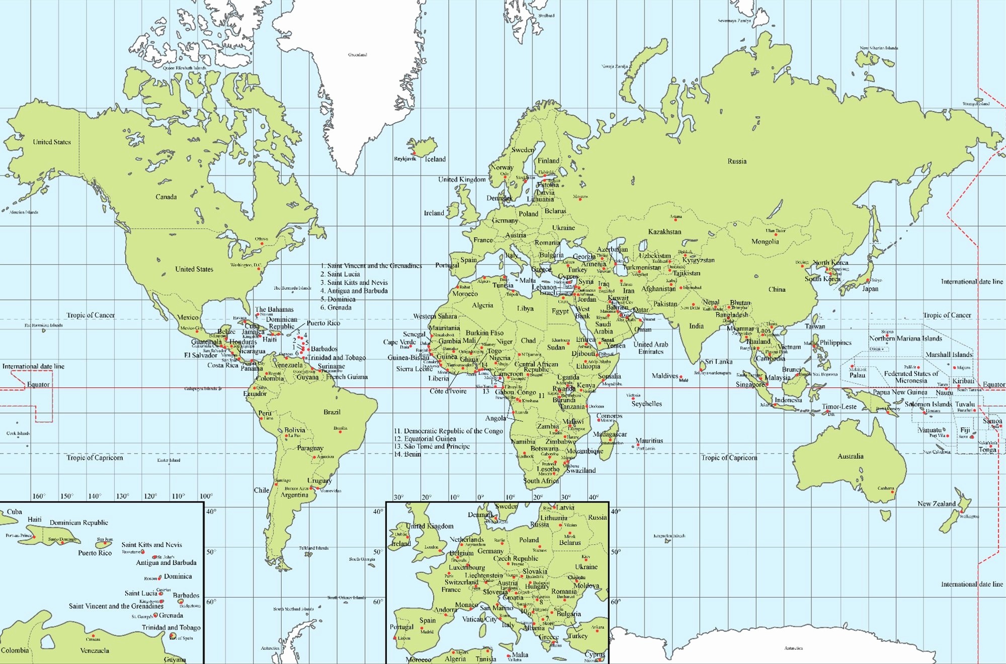 World Map With Latitude And Longitude Erprize